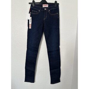 NWT Fiorucci Naomi Campbell skinny jeans push up Blue Stretch Pants Size 24/38